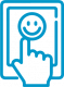 Icon Smiley auf Tablet